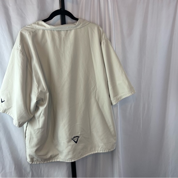 Callaway Half Zip Short Sleeve Men's Jacket Cream Color, size Large - Picture 8 of 8